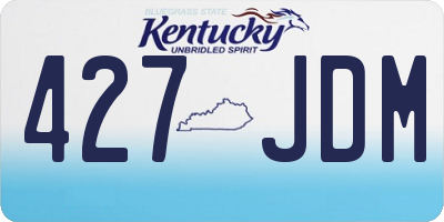 KY license plate 427JDM