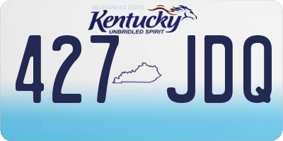 KY license plate 427JDQ