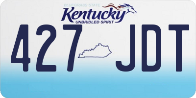 KY license plate 427JDT