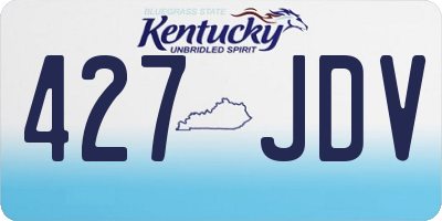 KY license plate 427JDV
