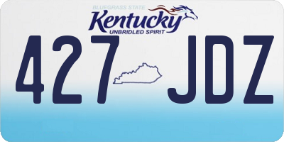 KY license plate 427JDZ