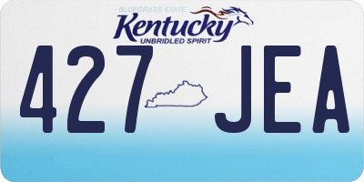 KY license plate 427JEA