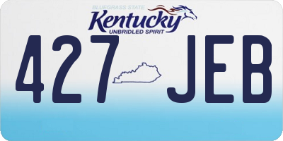 KY license plate 427JEB