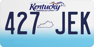 KY license plate 427JEK