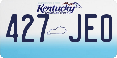 KY license plate 427JEO