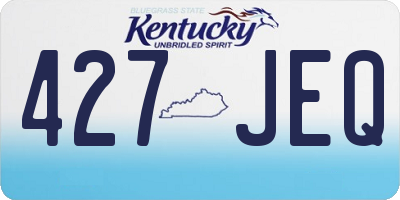 KY license plate 427JEQ