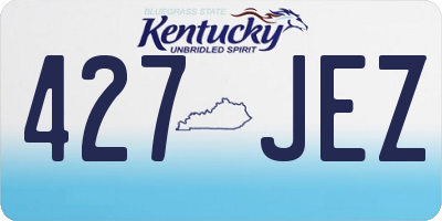 KY license plate 427JEZ