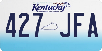 KY license plate 427JFA