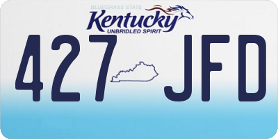 KY license plate 427JFD