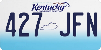 KY license plate 427JFN