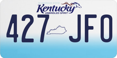 KY license plate 427JFO