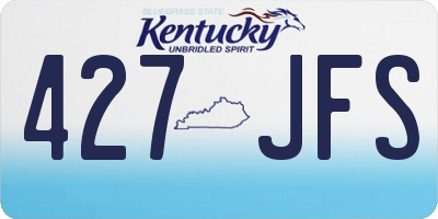 KY license plate 427JFS
