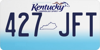 KY license plate 427JFT