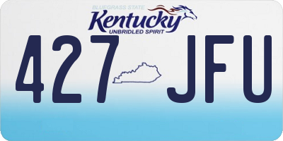 KY license plate 427JFU