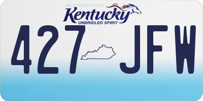 KY license plate 427JFW