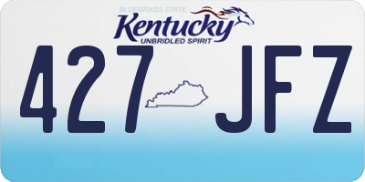 KY license plate 427JFZ