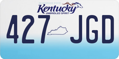 KY license plate 427JGD
