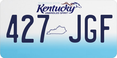 KY license plate 427JGF