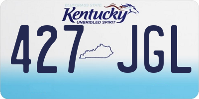 KY license plate 427JGL