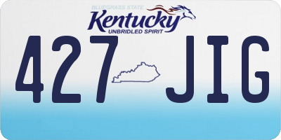 KY license plate 427JIG