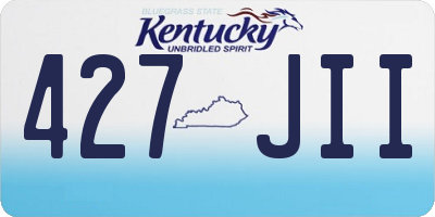 KY license plate 427JII