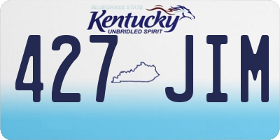 KY license plate 427JIM
