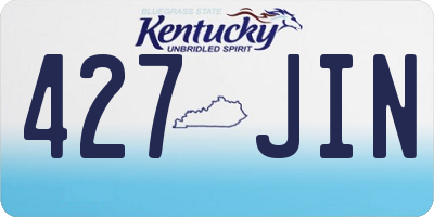 KY license plate 427JIN