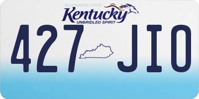 KY license plate 427JIO
