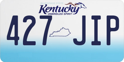 KY license plate 427JIP