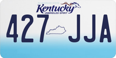KY license plate 427JJA