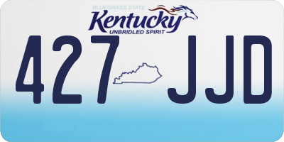 KY license plate 427JJD