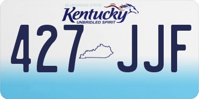 KY license plate 427JJF