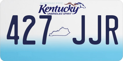 KY license plate 427JJR