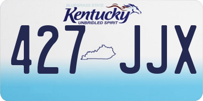KY license plate 427JJX