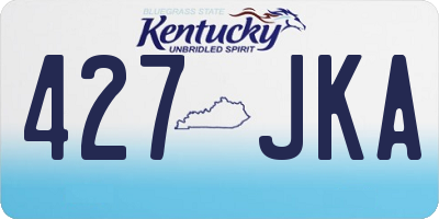 KY license plate 427JKA