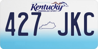 KY license plate 427JKC