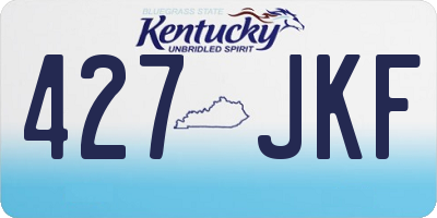 KY license plate 427JKF