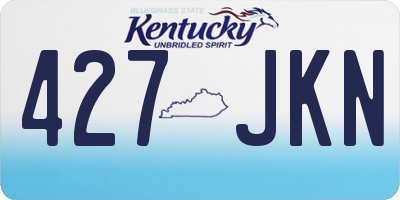 KY license plate 427JKN