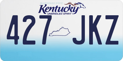 KY license plate 427JKZ