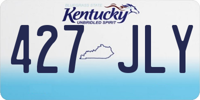 KY license plate 427JLY