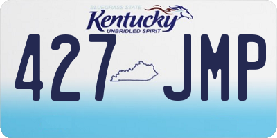 KY license plate 427JMP