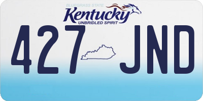 KY license plate 427JND