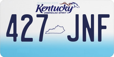 KY license plate 427JNF
