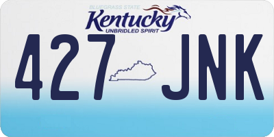KY license plate 427JNK