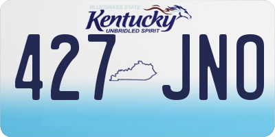 KY license plate 427JNO