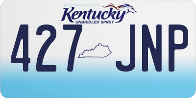 KY license plate 427JNP