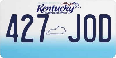 KY license plate 427JOD