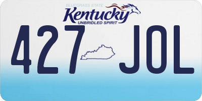 KY license plate 427JOL