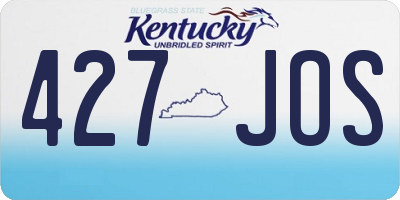 KY license plate 427JOS