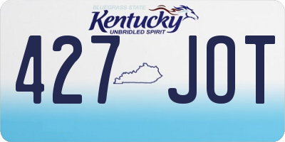 KY license plate 427JOT